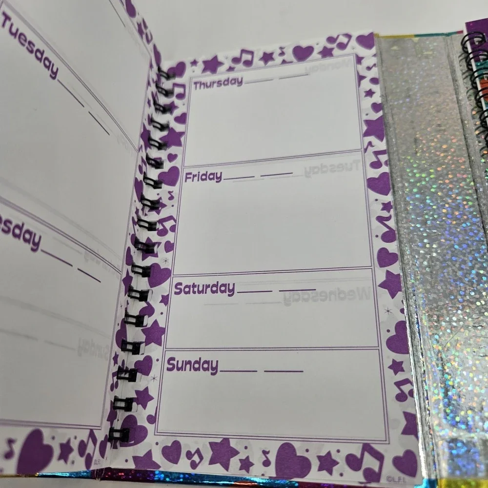 VTG Lisa Frank Roxy And Rollie Trifold Flip Out Planner 4 X 6 Holo Incomplete
